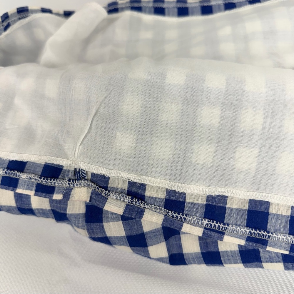 Anthropologie Size 1X Peregrine Blue & White Checkered Gingham Mini Dress - Picture 12 of 15